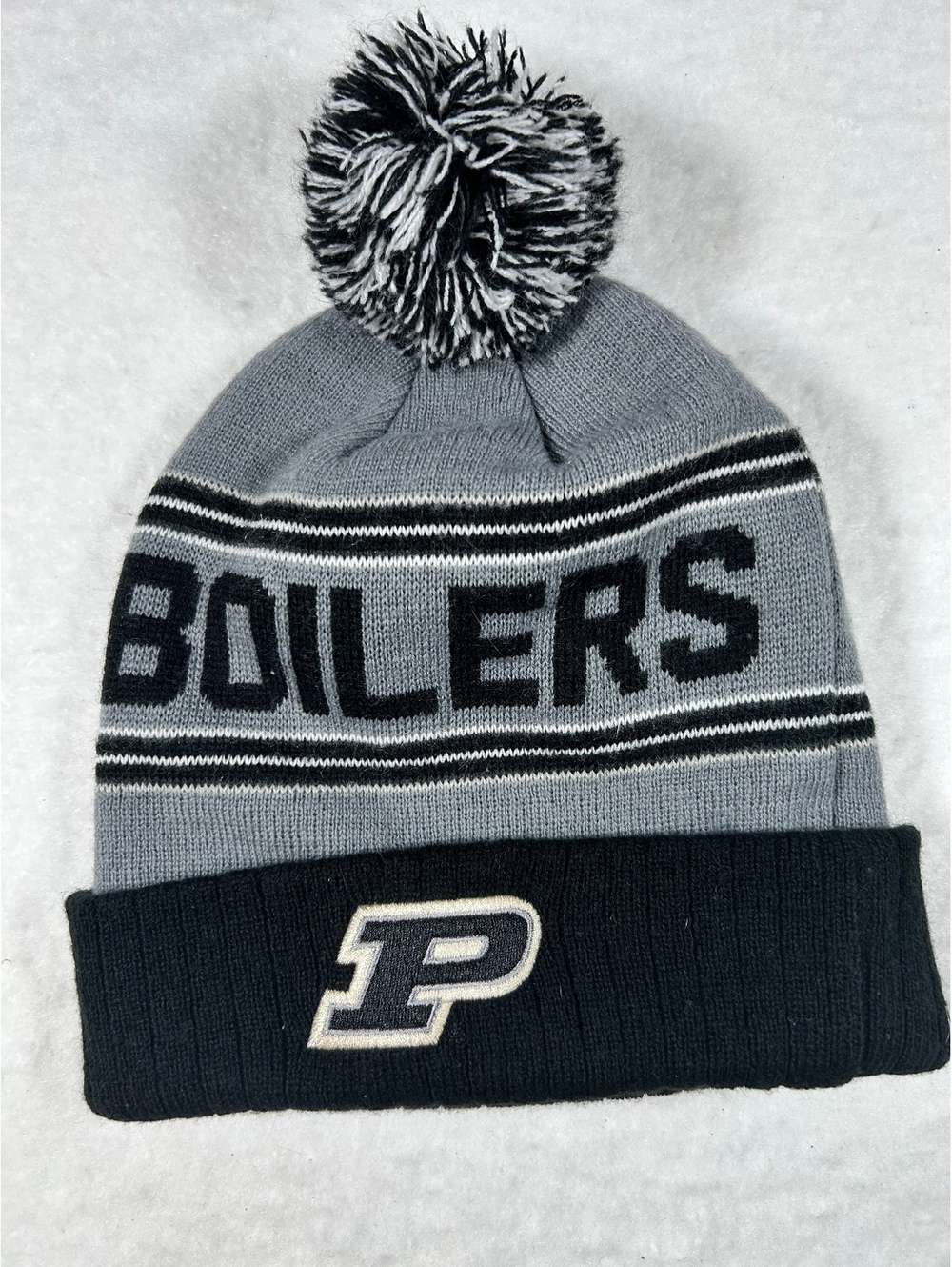 Captivating Headwear Purdue Boilermakers Pom Pom Beanie Hat